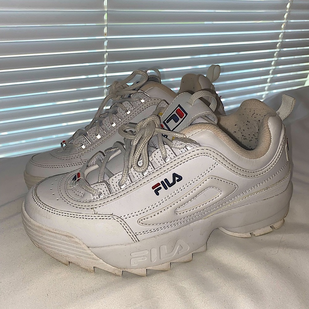 FILA chunky white shoes